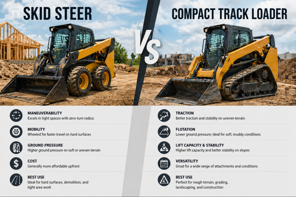 Skid Steer vs Compact Track Loader