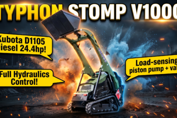 TYPHON STOMP V1000 1.5 TON Skid Steer | 780kg Lift, Kubota D1105 24.4HP | Lift, Dig, Drill & More