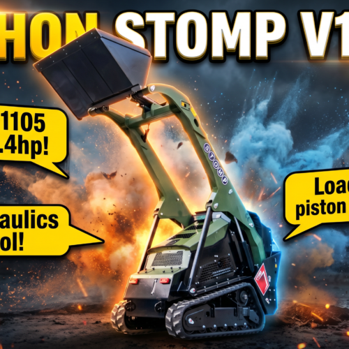 TYPHON STOMP V1000 1.5 TON Skid Steer | 780kg Lift, Kubota D1105 24.4HP | Lift, Dig, Drill & More