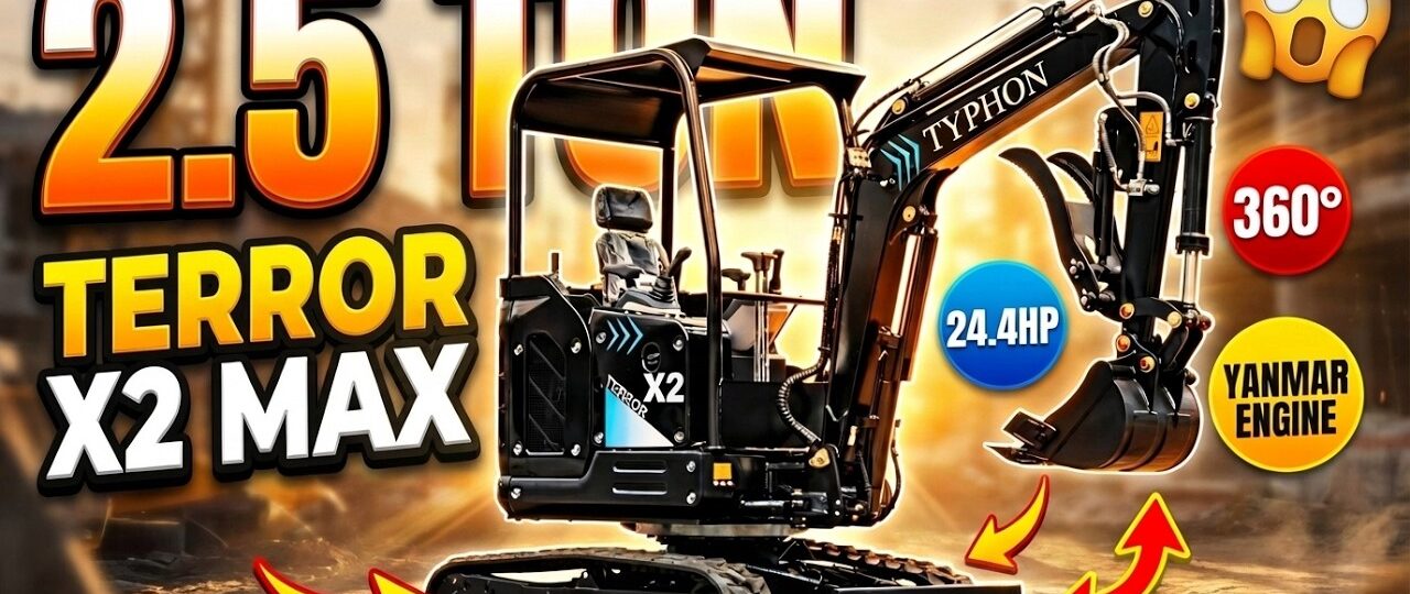 Typhon Terror X2 Max 2.5 Ton Excavator | 24.4HP Yanmar Engine Review | TYPHON Machinery