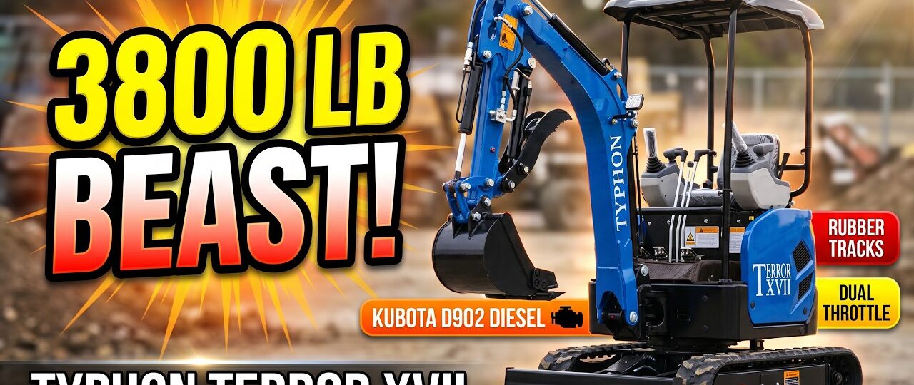 The Most Stylish Mini Excavator of 2026? TYPHON TERROR XVII | 3,800 lb D902 Kubota-Powered