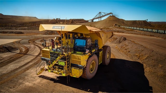Caterpillar tests regenerative charging for electric haul trucks at Western Australian mine