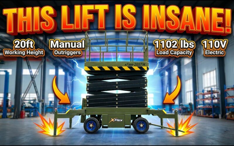 Walk-Behind Scissor Lift That Reaches 20 Feet | TYPHON xFlex 2037W Electric 1,102 lb Capacity