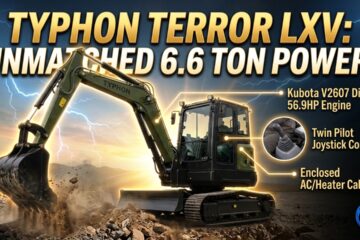 TYPHON TERROR LXV 6.6 Ton | Kubota V2607 | 56.9 HP , Boom Swing, Load-Sensing Hydraulics