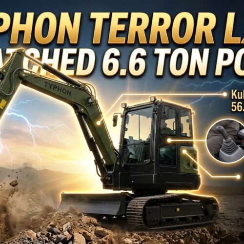 TYPHON TERROR LXV 6.6 Ton | Kubota V2607 | 56.9 HP , Boom Swing, Load-Sensing Hydraulics