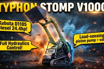 TYPHON STOMP V1000 1.5 TON Skid Steer | 780kg Lift, Kubota D1105 24.4HP | Lift, Dig, Drill & More