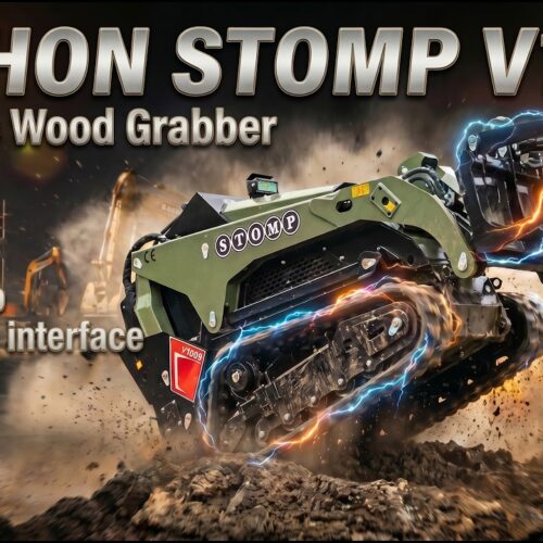 TYPHON STOMP V1000 + Wood Grabber Attachment in Action | 1.5 Ton Skid Steer Power | TYPHON Machinery