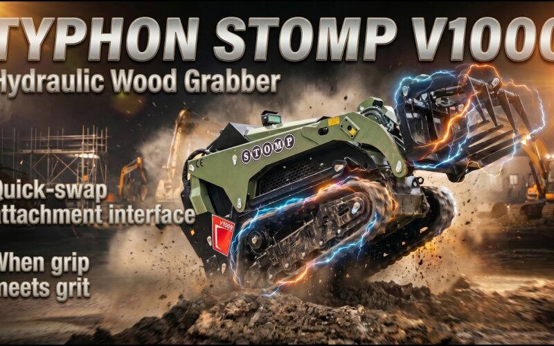 TYPHON STOMP V1000 + Wood Grabber Attachment in Action | 1.5 Ton Skid Steer Power | TYPHON Machinery