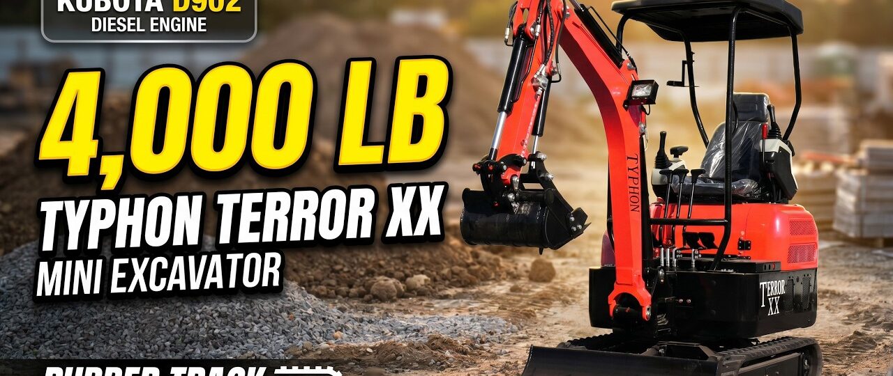 TYPHON TERROR XX Lux 4,000 lb Mini Excavator | Kubota D902 | Full Specs, Features | TYPHON MACHINERY