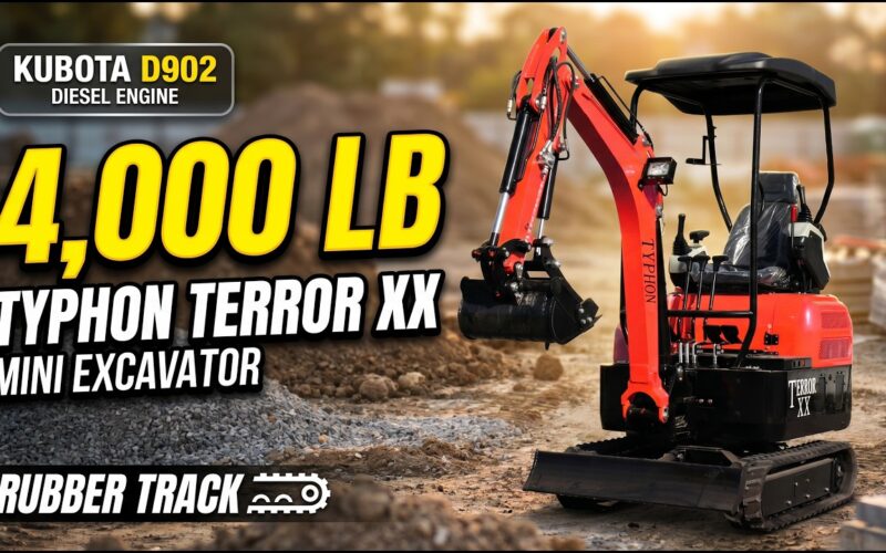 TYPHON TERROR XX Lux 4,000 lb Mini Excavator | Kubota D902 | Full Specs, Features | TYPHON MACHINERY