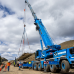 Three Liebherr LTM mobile cranes support bridge demolition in Yellowstone’s rugged wilderness