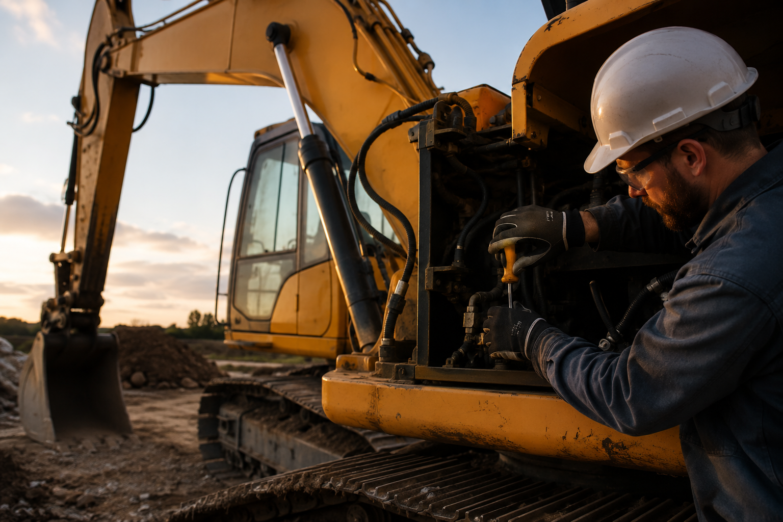 Excavator idle speed too high