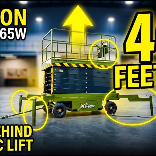 TYPHON xFlex 4065W Walk Behind Scissor Lift — 40 Ft Height | 1,102 Lbs Capacity | 110V Electric