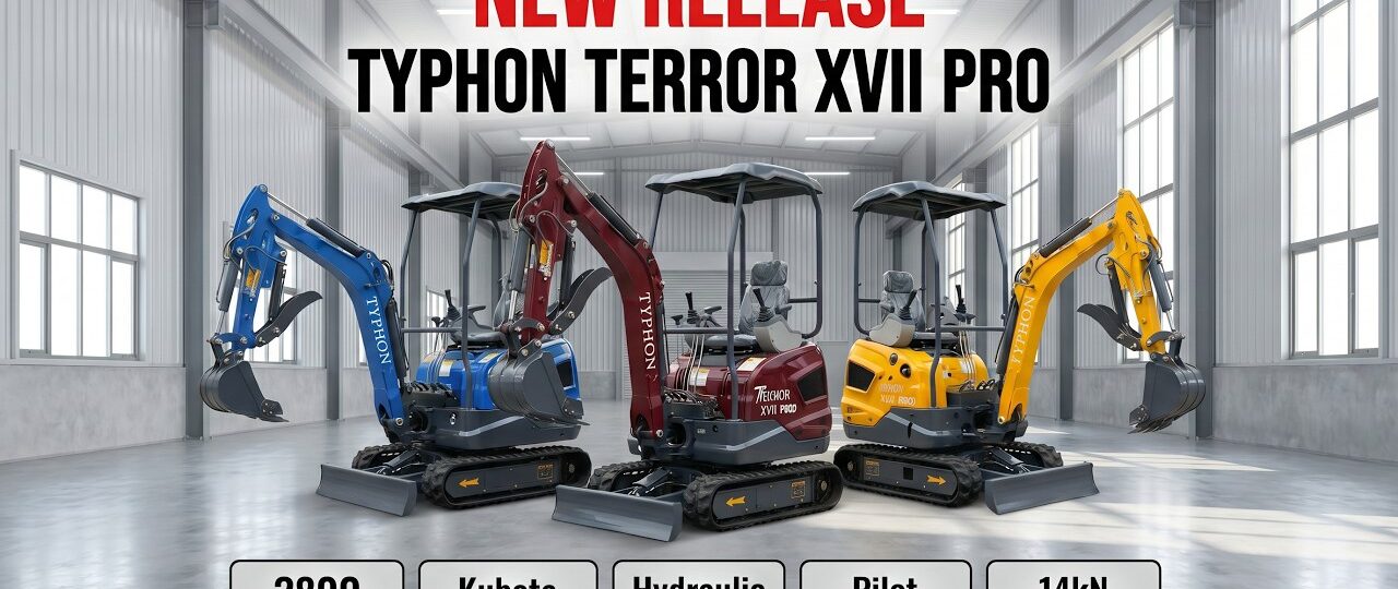 TYPHON TERROR XVII PRO 3800 lb— 20.4HP Kubota | 86-Inch Dig Depth | Dual Aux Hydraulics