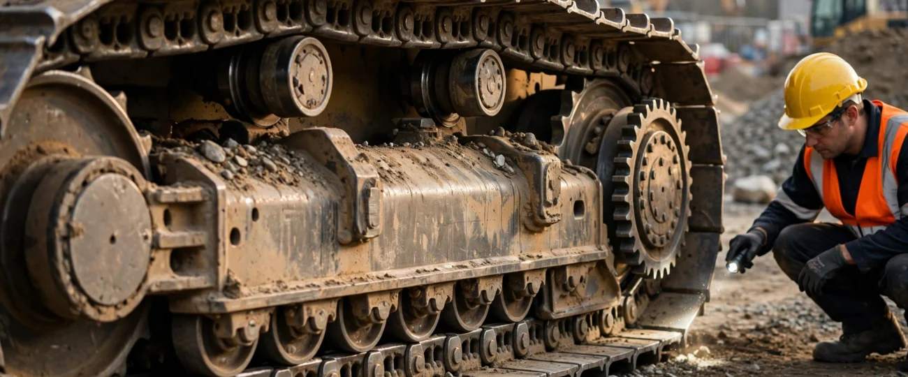 Dozer undercarriage wears fast.1 daily check doubles track life.