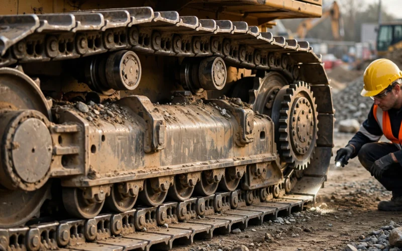Dozer undercarriage wears fast.1 daily check doubles track life.