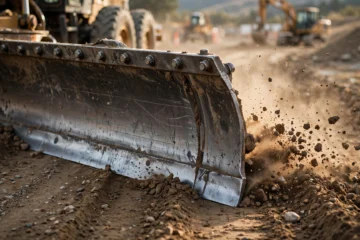 Grader moldboard wears uneven. 1 angle change saves 500 dollars monthly.