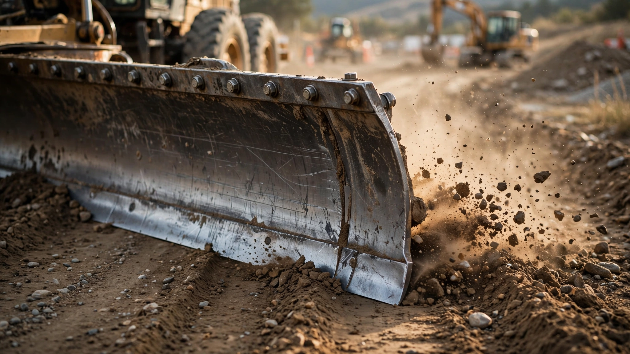 grader moldboard wears uneven