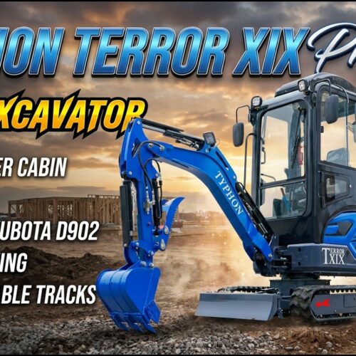 TYPHON TERROR XIX Prestige | 20.4 HP Kubota | Retractable Tracks, Enclosed Cab | Boom swing