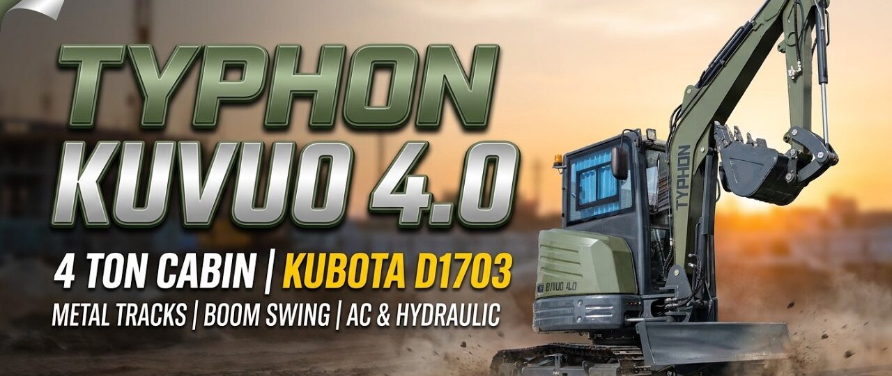 This 4-Ton Mini Excavator Does the Work of a Whole Fleet | KUVOU 4.0 D1703 25HP Kubota Diesel Power
