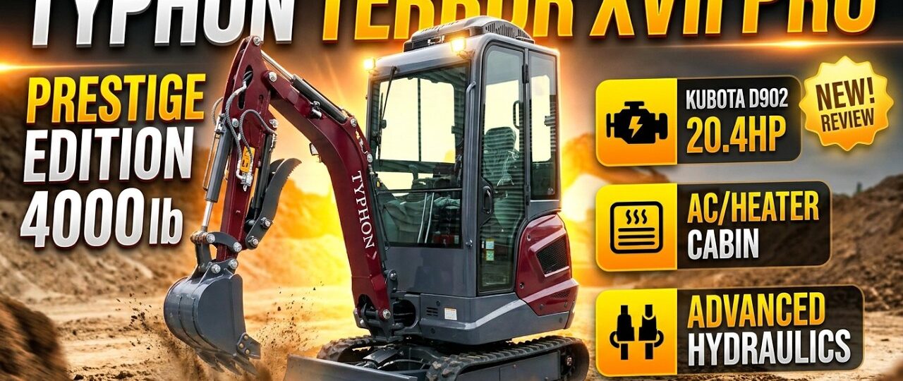 TYPHON TERROR XVII PRO Prestige Edition | 4,000 lb, Kubota D902 Engine + A/C Cab, Dual Aux Hydraulic