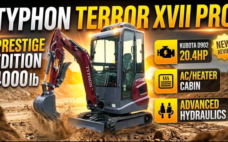 TYPHON TERROR XVII PRO Prestige Edition | 4,000 lb, Kubota D902 Engine + A/C Cab, Dual Aux Hydraulic