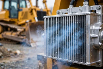 Bulldozer transmission overheats. 1 cooler cleaning drops the temperature by 50 degrees.