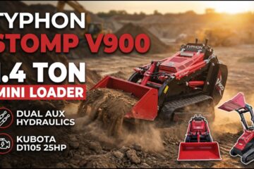 TYPHON STOMP V900 —1.4-Ton Mini Track Loader | 25HP EPA Kubota, 35.9 In Wide | 12.7 GPM Hydraulics