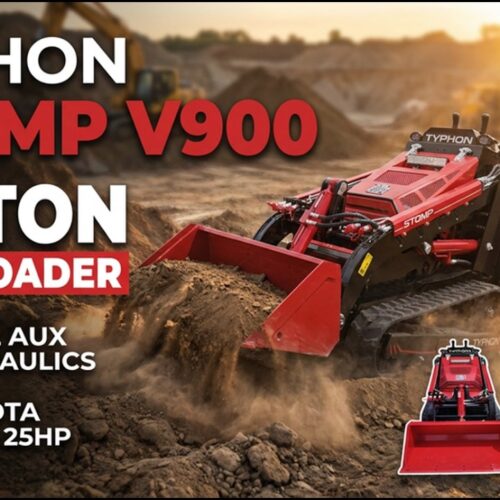 TYPHON STOMP V900 —1.4-Ton Mini Track Loader | 25HP EPA Kubota, 35.9 In Wide | 12.7 GPM Hydraulics