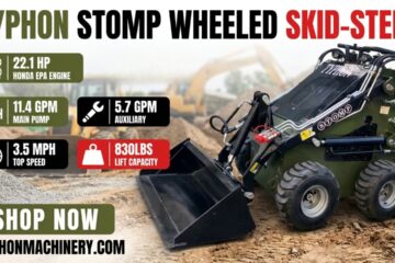 TYPHON STOMP Skid Steer Loader | 22.1HP Honda Mini Loader for Tight Spaces & Mud