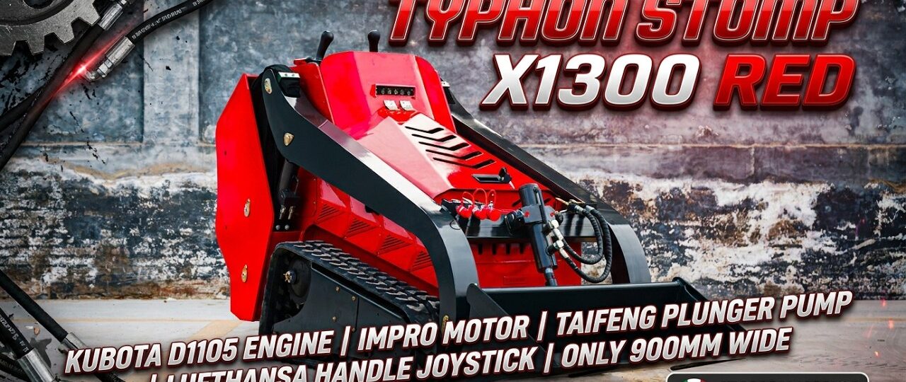 TYPHON STOMP X1300 RED | 25HP Kubota D1105 | Italian HANSA Controls | Lufthansa joystick