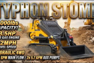 TYPHON STOMP 2000LB Skid Steer |23.5 hp Briggs & Stratton engine, Fits Tight Spaces | Hydraulic 4WD
