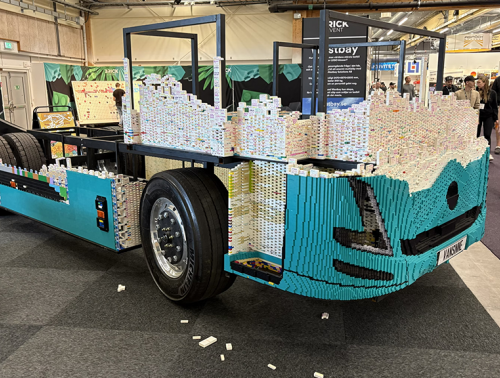 A full-size drivable truck made of LEGO bricks? Inside the Volvo replica currently under construction