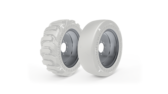 MAXAM’s new skid-steer tire combines solid construction with non-marking tread compound