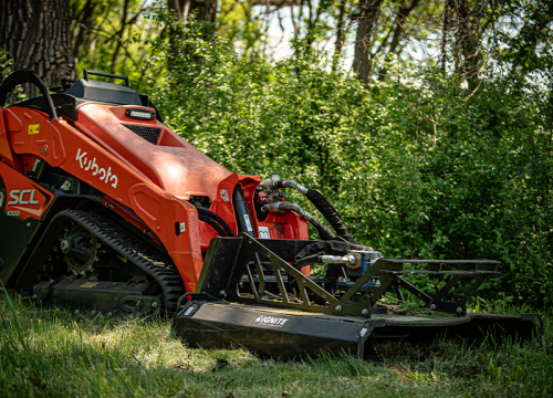 Ignite’s new mini brush cutter for mini SSLs excels in confined spaces
