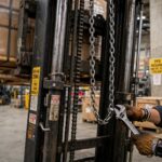 Forklift carriage shakes during lift. 1 chain fix stops the wobble.