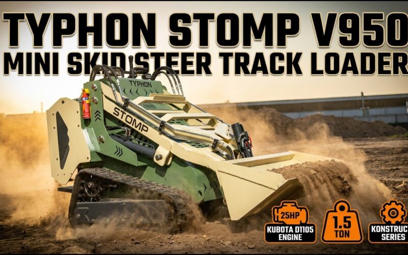 TYPHON STOMP V950 | 25HP Kubota Mini Track Loader | Konstructz Series, Best for Tight Spaces